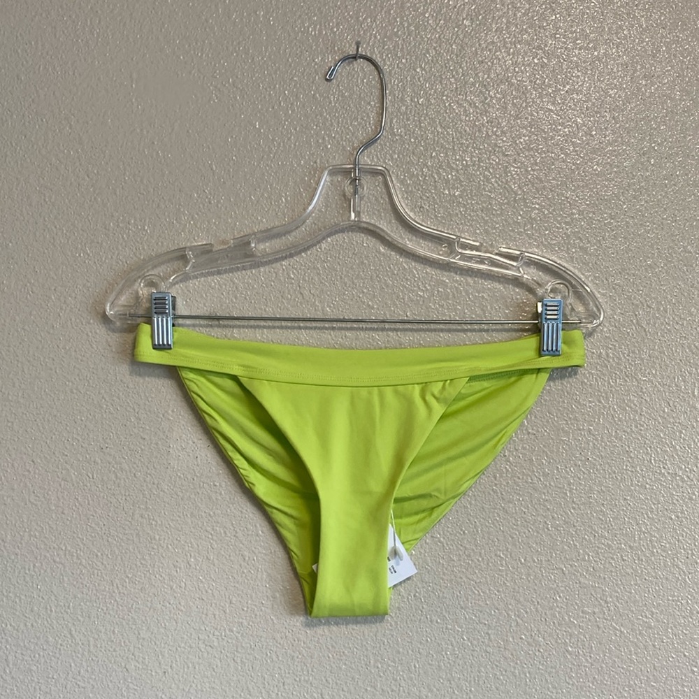 Andie The Banded Cheeky Bottom in Neon Lime (Size M)